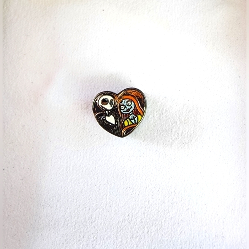 New Nightmare before Christmas Jack & Sally silver charm for Pandora bracelet